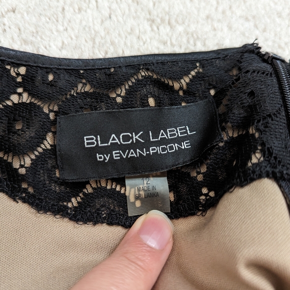 NWT Black Lace Dress - Black Label by Evan-Picone  12 - Picture 2 of 8